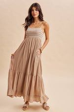 Load image into Gallery viewer, Alyssa Smocked Maxi Dress
