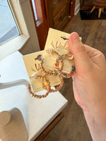 Load image into Gallery viewer, Gem Gold Open Hoops (2 colors available)
