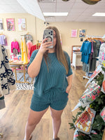 Load image into Gallery viewer, Eva Ribbed Set - Teal
