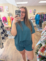Load image into Gallery viewer, Eva Ribbed Set - Teal
