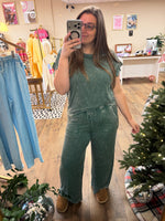 Load image into Gallery viewer, Bella Acid Wash Set - Dark Green
