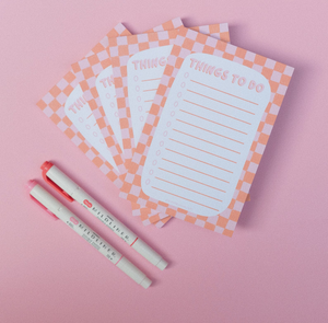 Checkered To Do List Notepad