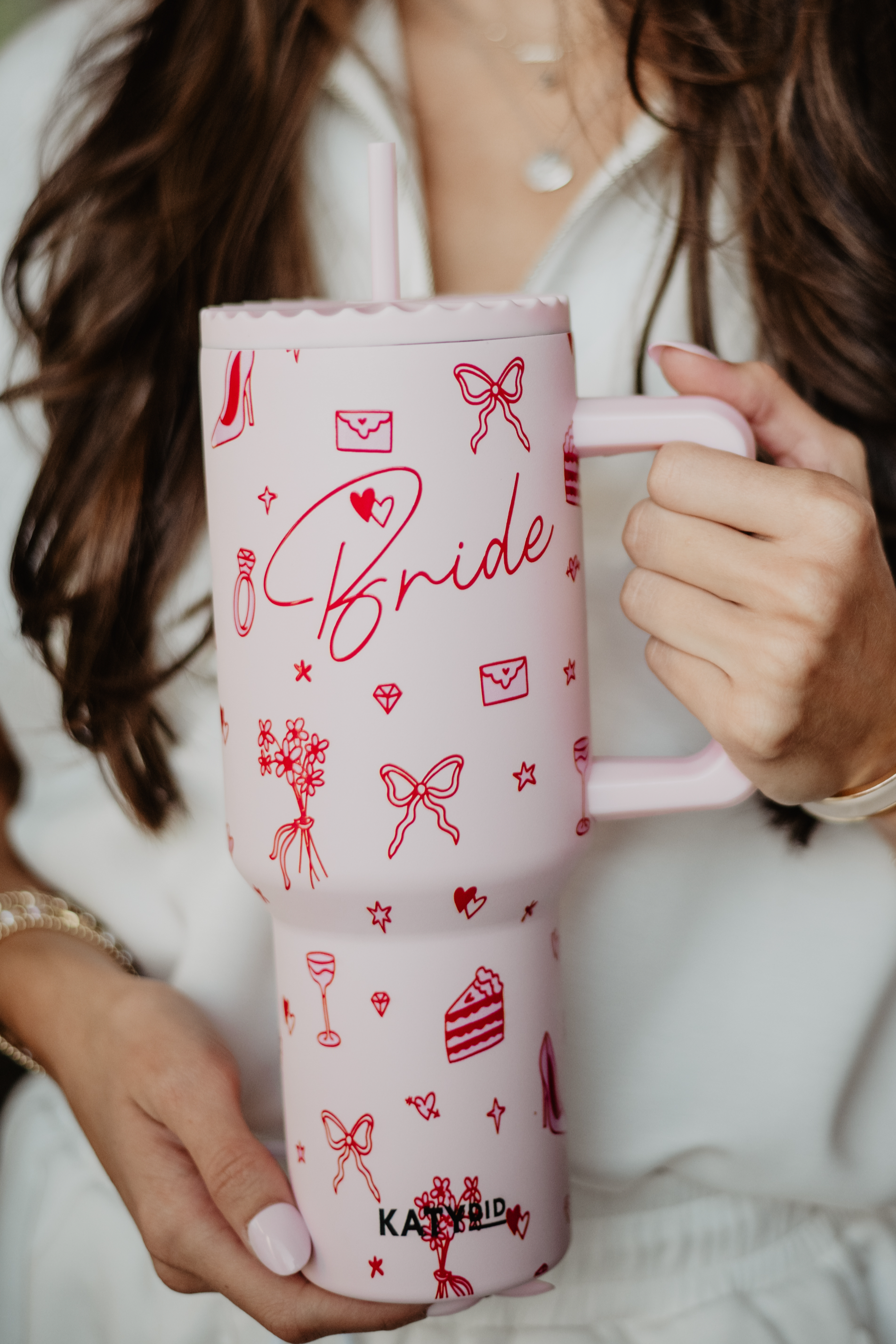 Bride Red Drawings Drink Tumbler