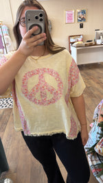 Load image into Gallery viewer, Wildflower Peace Oversized Top
