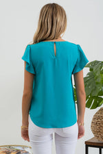 Load image into Gallery viewer, Delilah Top With Ruffle Sleeves
