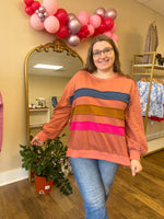 Load image into Gallery viewer, Sunset Stripes Sweatshirt
