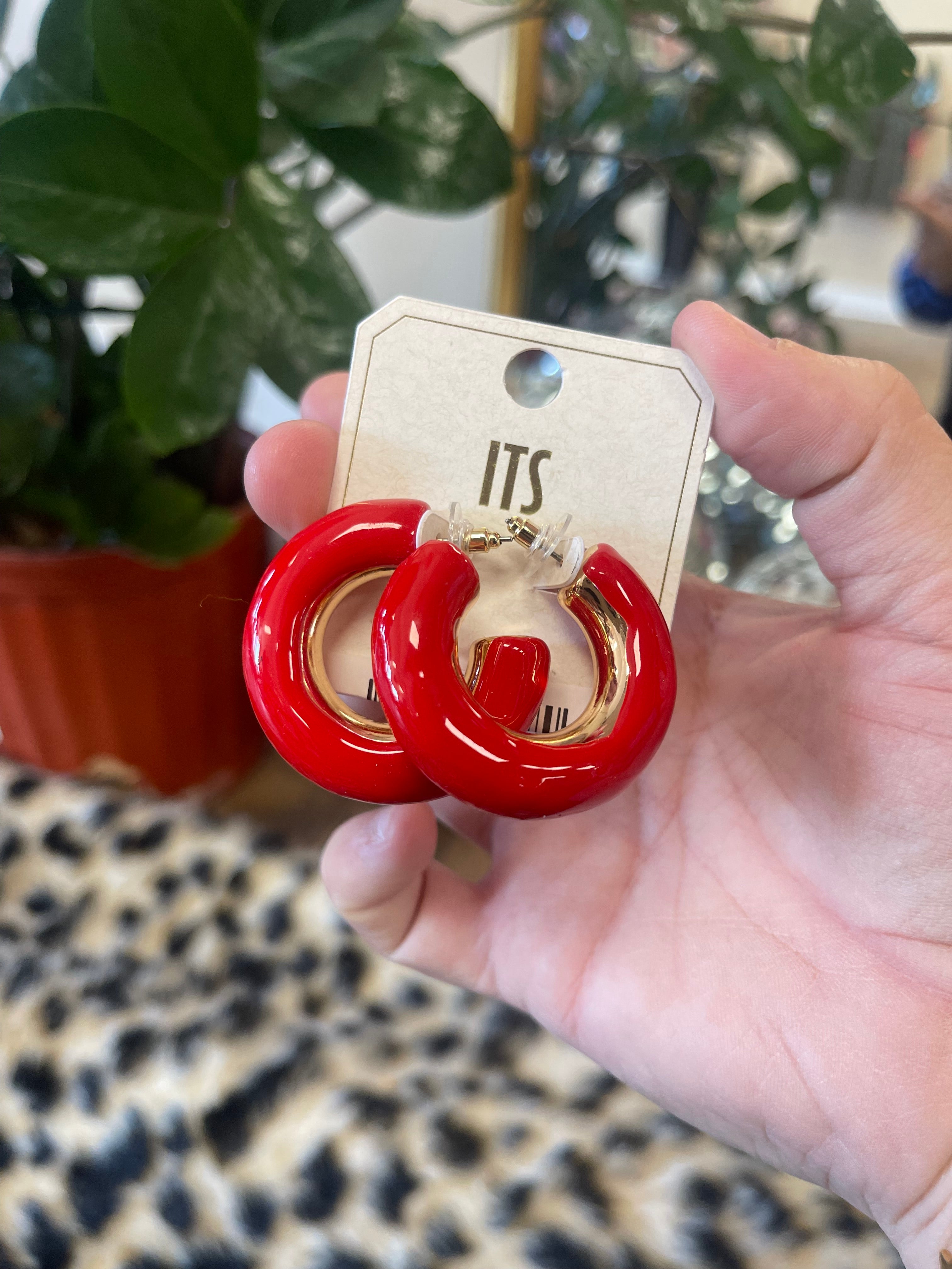 Color Coated Chunky Hoops - 3 Colors Available