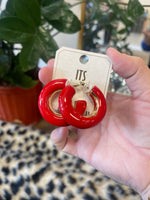 Load image into Gallery viewer, Color Coated Chunky Hoops - 3 Colors Available

