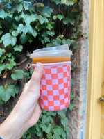 Load image into Gallery viewer, Gingham Iced Coffee Sleeve
