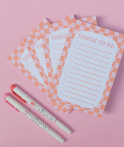 Checkered To Do List Notepad