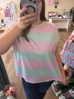 Load image into Gallery viewer, Coastal Candy Striped Top
