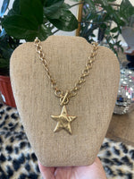 Load image into Gallery viewer, Textured Star Necklace
