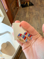 Load image into Gallery viewer, USA Crystal Hoops
