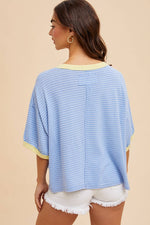 Load image into Gallery viewer, Brie Linen Striped Top
