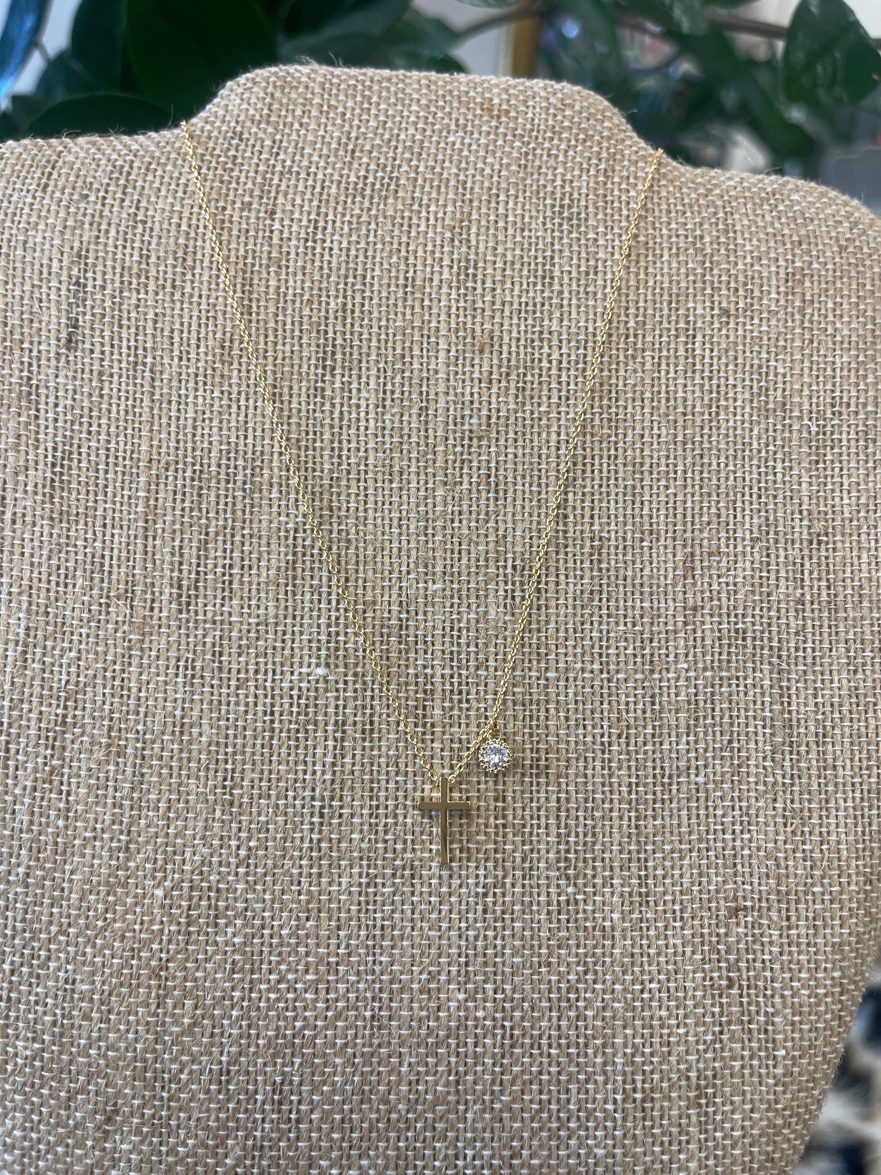 Cross Rhinestone Necklace
