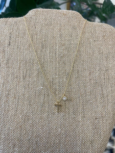 Cross Rhinestone Necklace