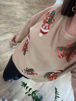 Load image into Gallery viewer, Gingerbread Sequin Sweater
