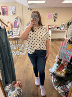 Load image into Gallery viewer, Ivory Faded Polka Dots Top
