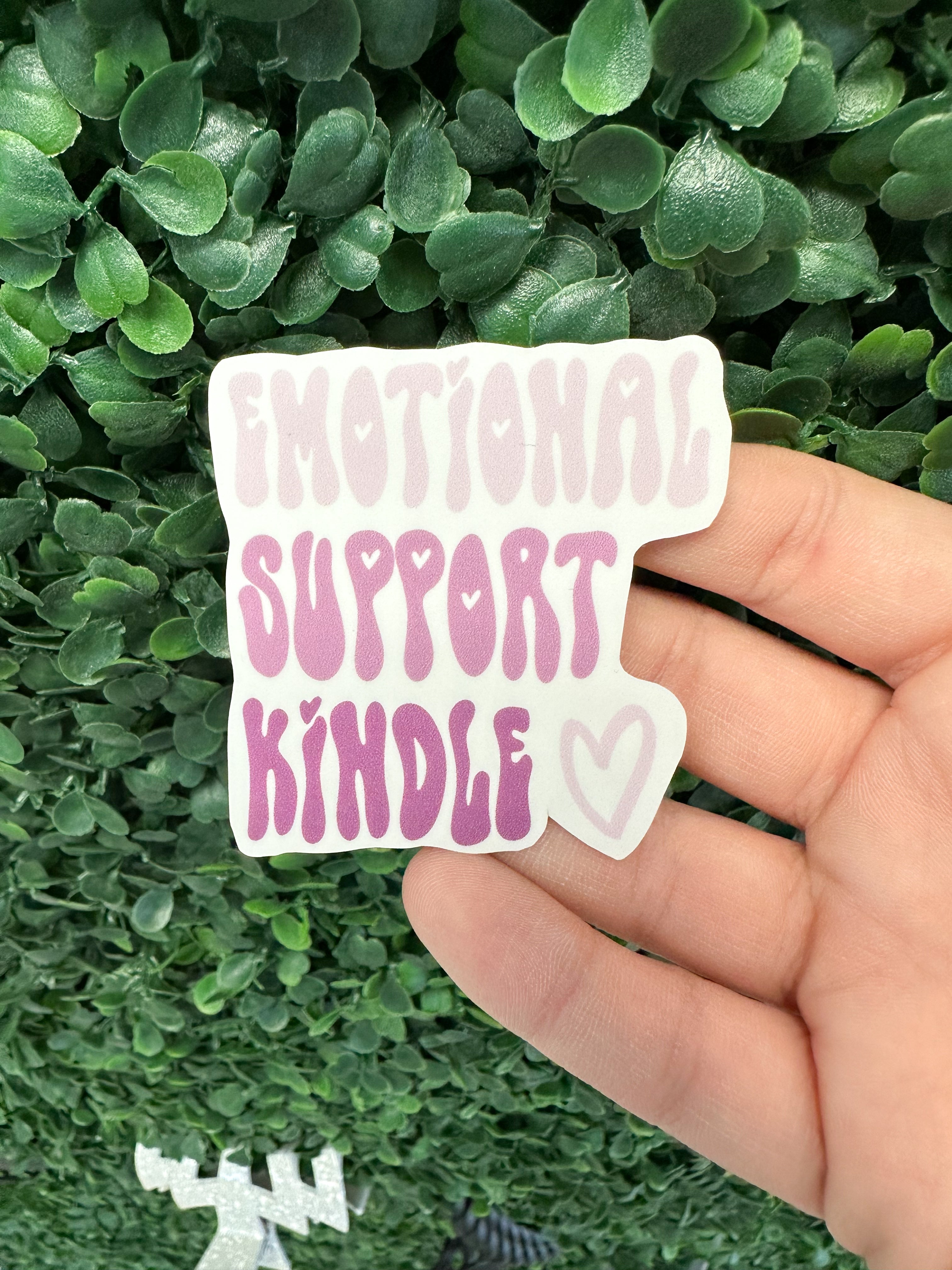 Emotional Support Kindle Purple Sticker