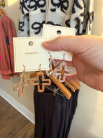 Load image into Gallery viewer, Cutout Textured Cross Earrings
