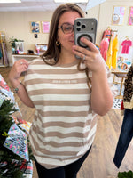 Load image into Gallery viewer, Stripes Jesus Loves You Tee
