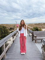 Load image into Gallery viewer, Pink Checkered Hearts Coffee Sleeve
