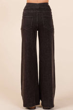 Load image into Gallery viewer, Knit Denim Wide Leg Pants
