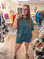Load image into Gallery viewer, Eva Ribbed Set - Teal
