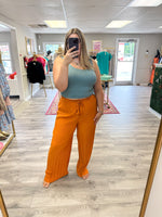 Load image into Gallery viewer, Tie Front Pleated Pants - 3 Colors Available
