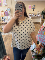 Load image into Gallery viewer, Ivory Faded Polka Dots Top
