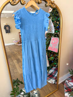 Load image into Gallery viewer, Smocked Tiered Midi Dress
