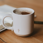 Load image into Gallery viewer, Cross Stoneware Coffee Mug

