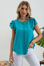 Load image into Gallery viewer, Delilah Top With Ruffle Sleeves
