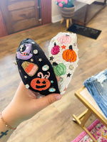 Load image into Gallery viewer, Halloween Beaded Headbands - 2 options available
