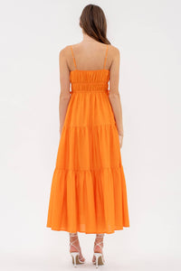 Cantaloupe Tiered Midi Dress