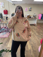 Load image into Gallery viewer, Gingerbread Sequin Sweater
