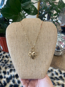 Dotted Heart Pendant Choker