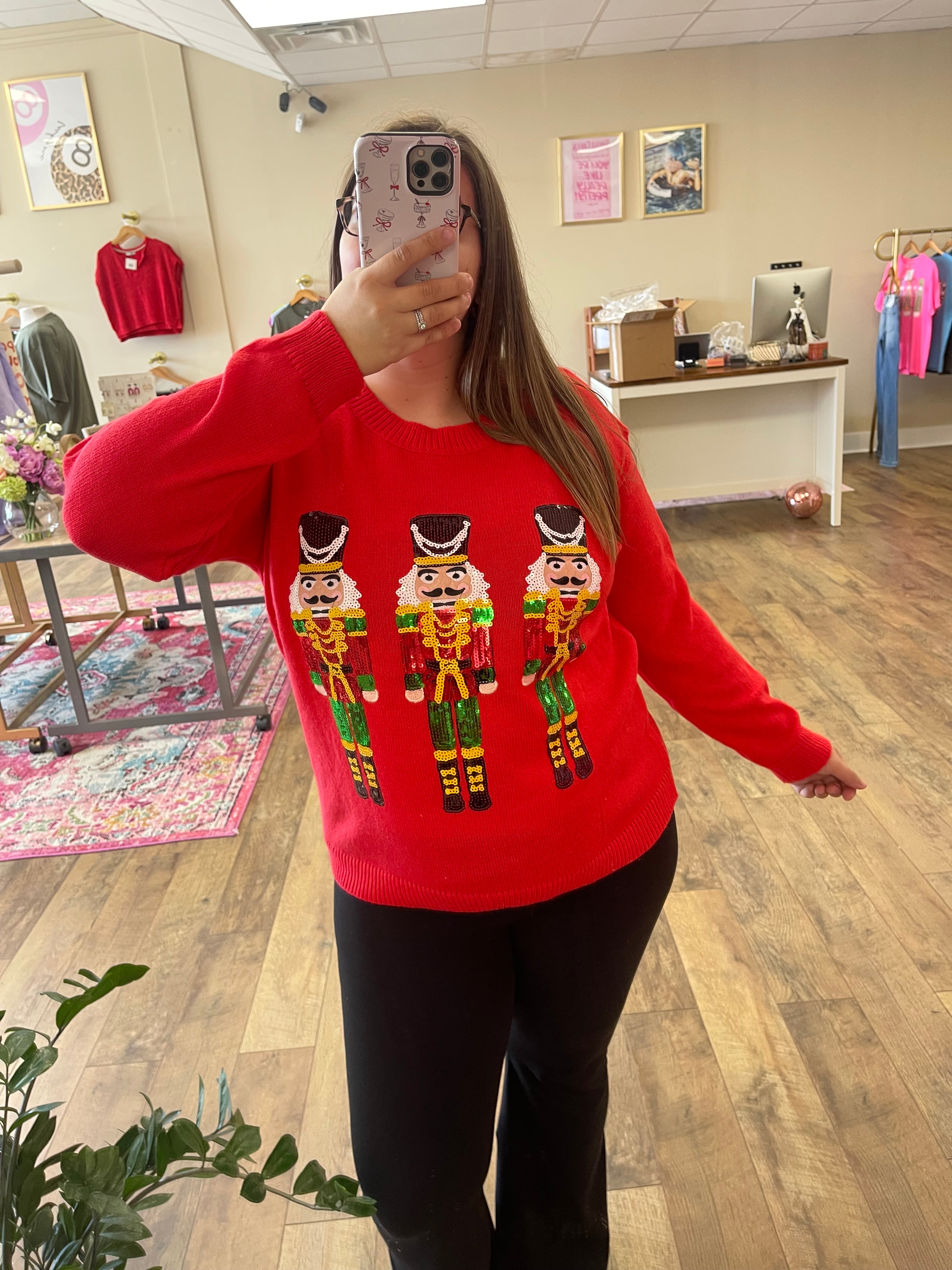 Sequin Nutcracker Sweater