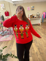 Load image into Gallery viewer, Sequin Nutcracker Sweater

