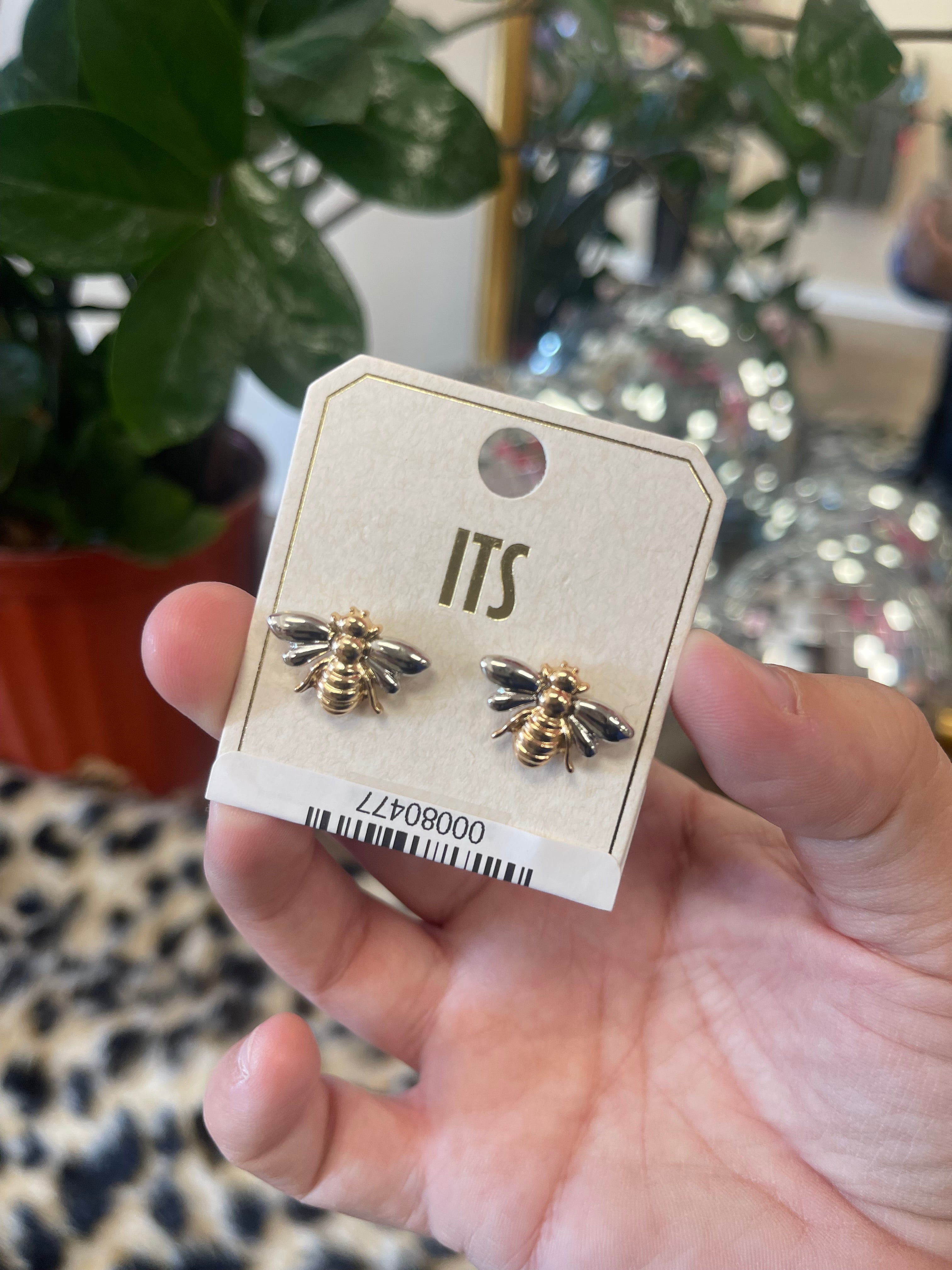 Two Tone Bee Studs
