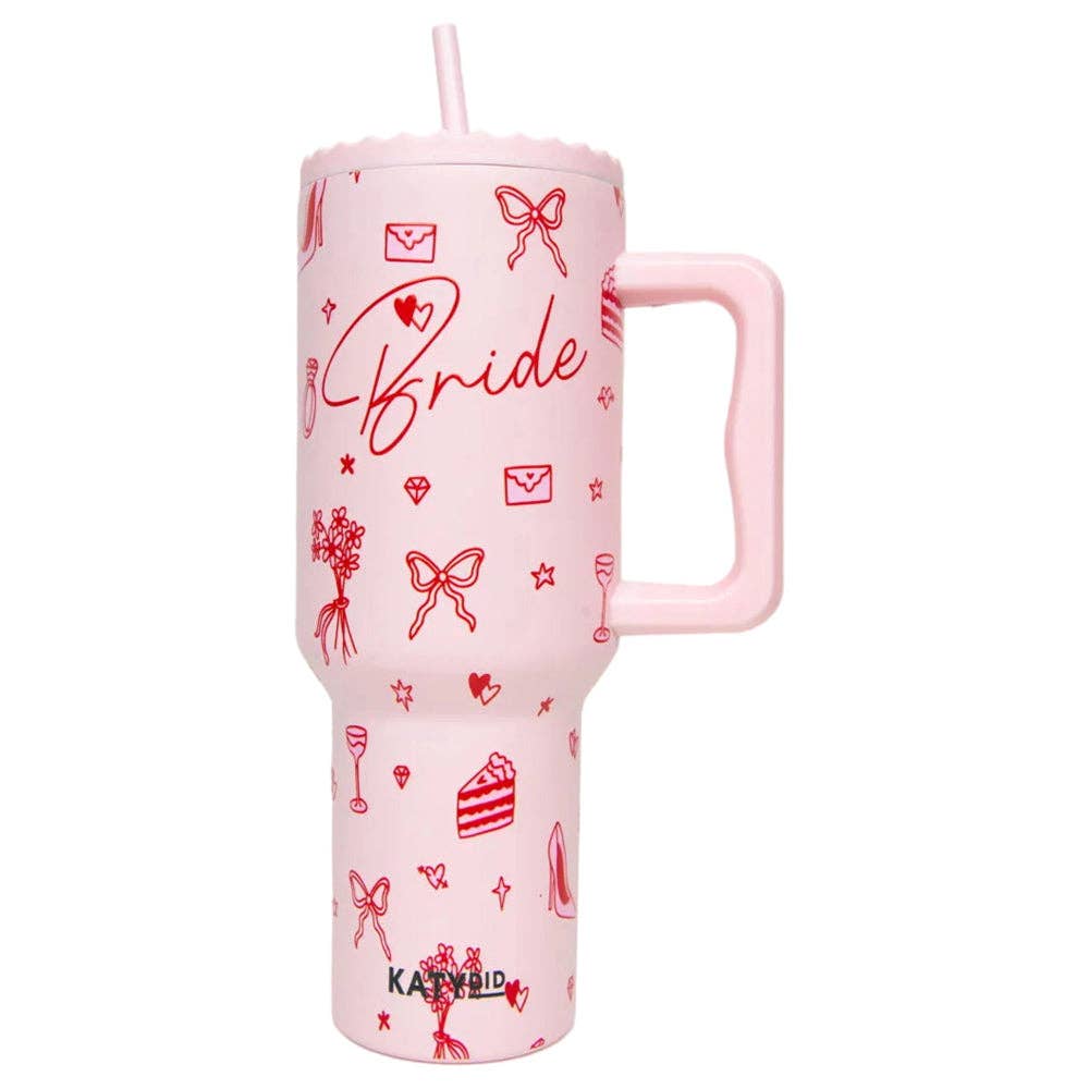 Bride Red Drawings Drink Tumbler