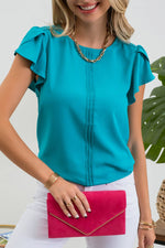 Load image into Gallery viewer, Delilah Top With Ruffle Sleeves
