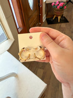 Load image into Gallery viewer, Crystal Textured Hoops (2 colors available)
