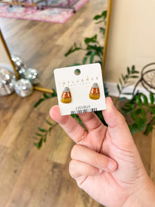 Glitter Candy Corn Earrings