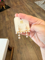 Load image into Gallery viewer, Pearl Cross Earrings
