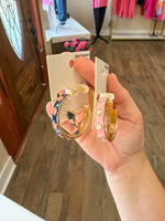 Load image into Gallery viewer, Dotted Two Tone Hoops (2 Colors Available)
