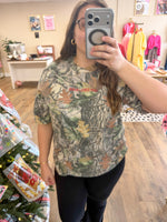 Load image into Gallery viewer, Camo Jesus Loves You Tee
