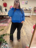 Load image into Gallery viewer, Millie Ribbed Sweater - Ocean Blue

