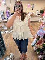 Load image into Gallery viewer, Ivory Flutter Top
