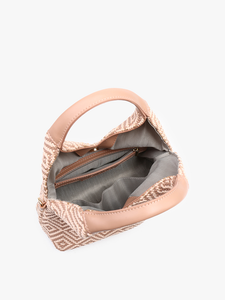 Cecily Woven Diamond Hobo Bag